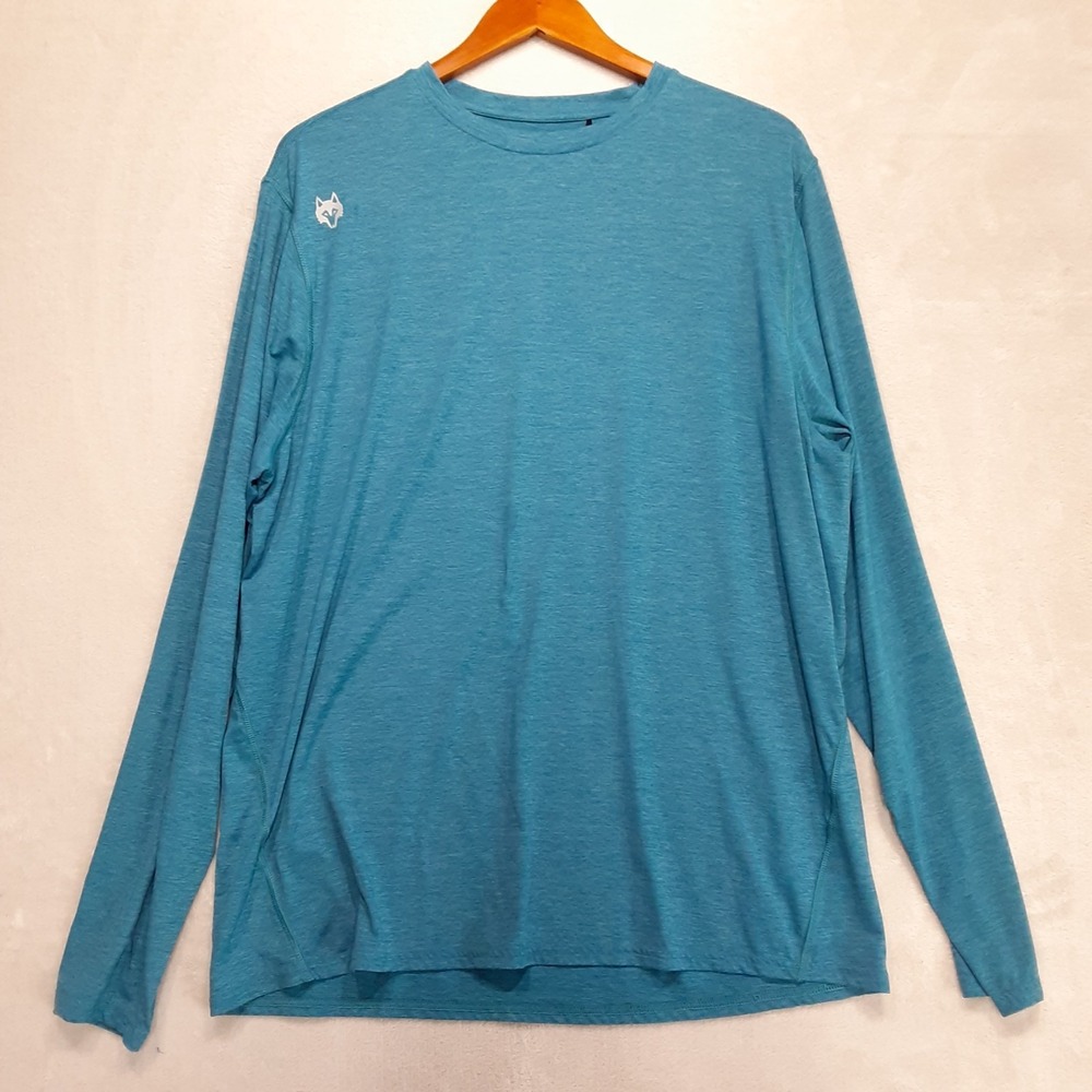 Greyson Clothiers Mens Long Sleeve Performance T-Shirt XL Heathered Blue Crew